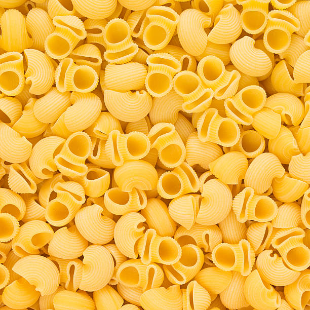 italian tubo shell macarrão alimentos crus ou textura de fundo - pasta shell conchiglie pipe carbohydrate - fotografias e filmes do acervo