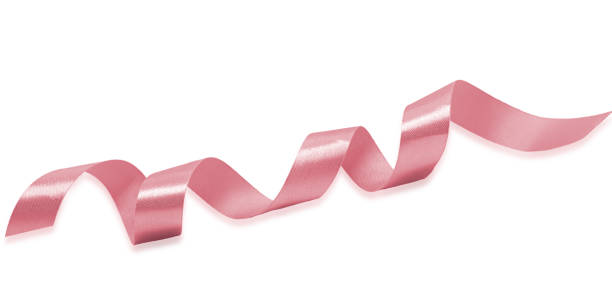 istock pink peach ribbon on white background transparent, elements image. 1602289835