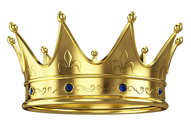 Gold crown Gold crown isolated on white background crown stock pictures, royalty-free photos & images