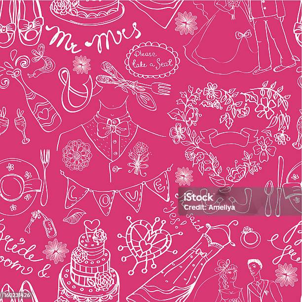 Seamless Pattern Di Matrimonio - Immagini vettoriali stock e altre immagini di Anello - Gioiello - Anello - Gioiello, Anello di fidanzamento, Bandiera