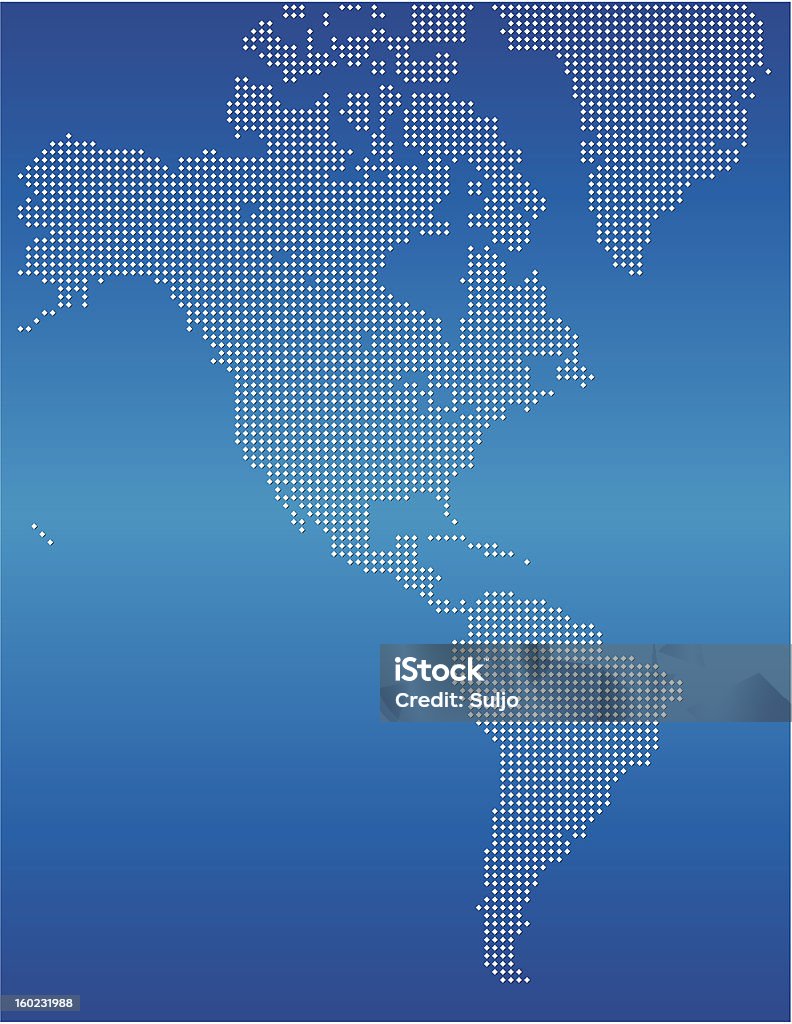 Simple Mapa de América - arte vectorial de América Central libre de derechos
