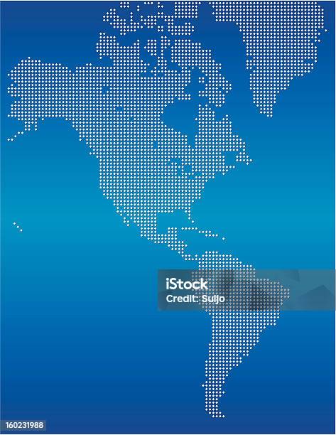 Ilustración de Simple Mapa De América y más Vectores Libres de Derechos de América Central - América Central, América del Sur, América del norte