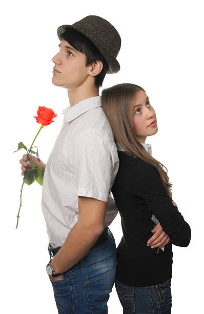 Young couple after quarrelling