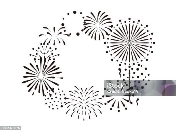 Firework Name Frame Fireworks Frame Stock Illustration - Download Image Now - Black Color ...