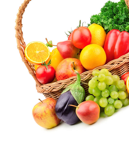 istock fruits and vegetables in a wicker basket 160232454