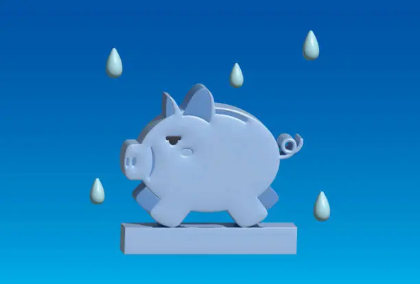 Photo of Piggy Bank. 3D Rendering, 3D Illustration.