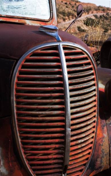 istock Rusted old car grill in a field, Jerome, Arizona. 1602338435