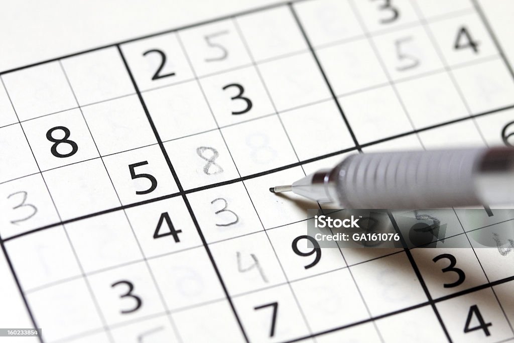 Sudoku Puzzle - Foto stock royalty-free di Sudoku