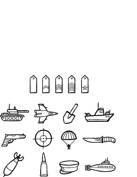 Bекторная иллюстрация Армейский символы