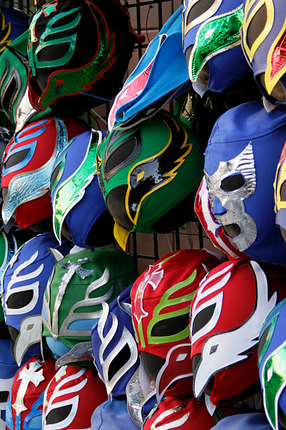 Lucha Libre Mexican Wrestling Masks stock photo