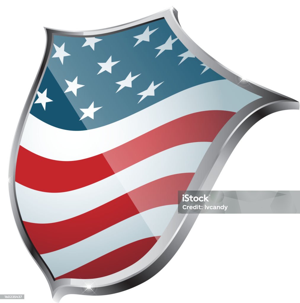 Écusson de drapeau des États-Unis - clipart vectoriel de Bouclier libre de droits