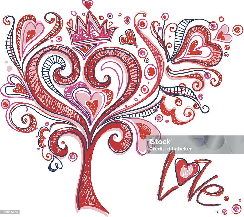 Original árbol del amor. - arte vectorial de Amor - Sentimiento libre de derechos