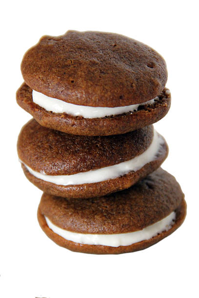 Chocolate Gingerbread Whoopie Pies on White