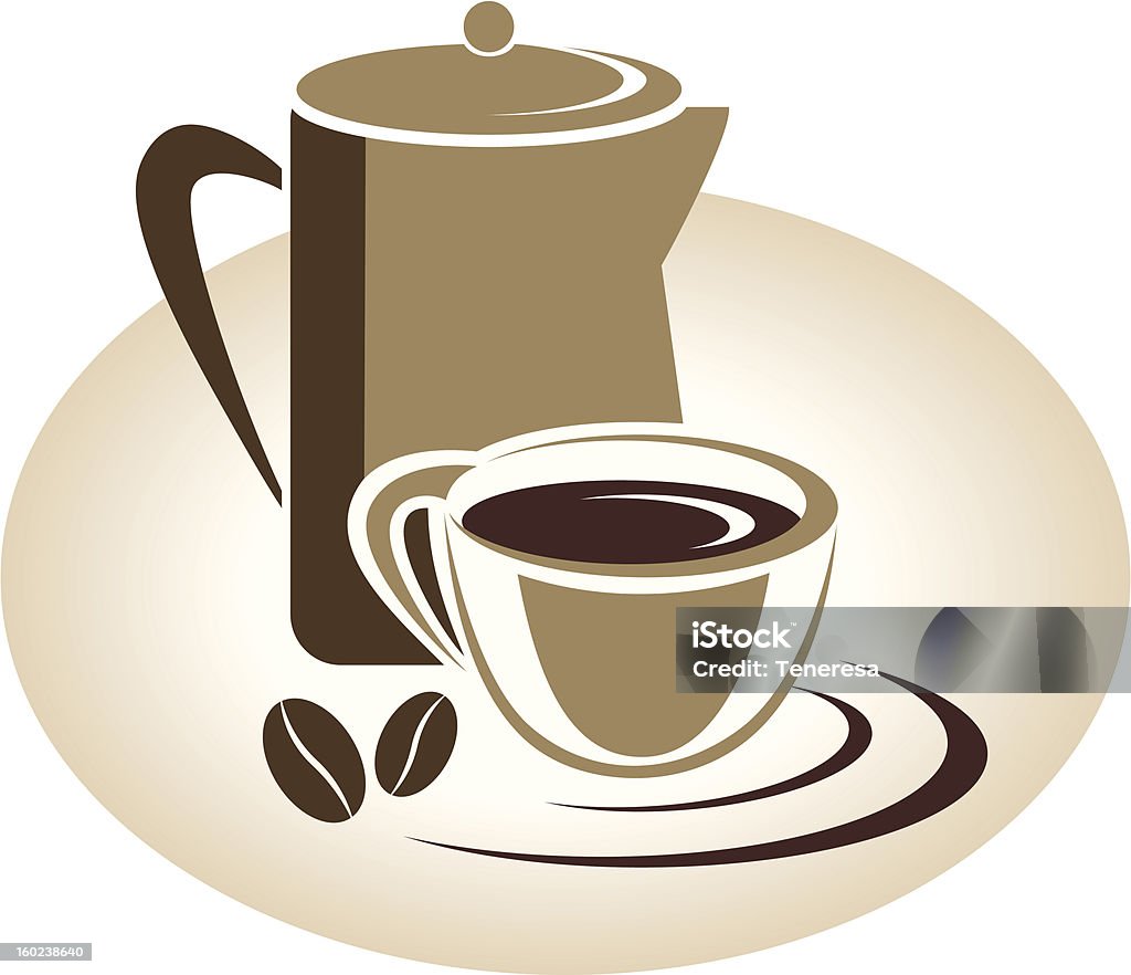 Icono de menú de café - arte vectorial de Bebida libre de derechos