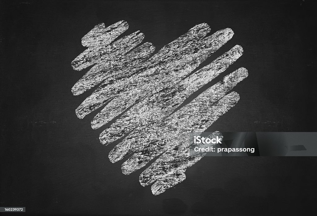 Символ сердца Рисунок мелом - Стоковые фото Рисунок мелом роялти-фри