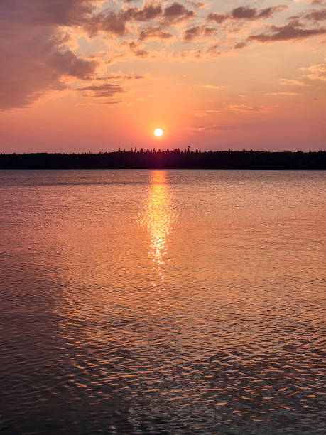 istock Gorgeous summer sunset on Child's Lake 1602406439