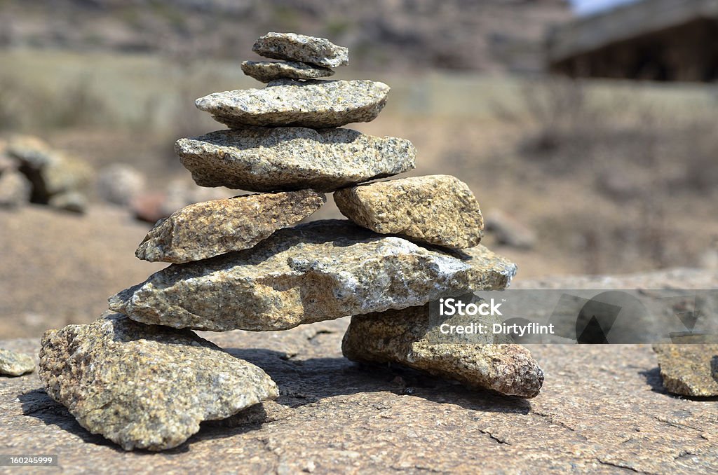 Steine Installation - Lizenzfrei Ansicht aus erhöhter Perspektive Stock-Foto