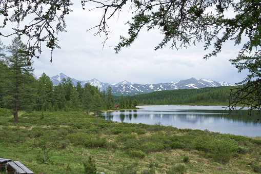 Mountain lake in the Altai Mountains. Siberia, Russia.