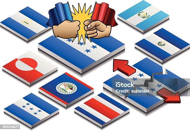 Изометрические Представительства Secession — стоковая векторная графика и другие изображения на тему Гондурас - Гондурас, Перелом, Флаг