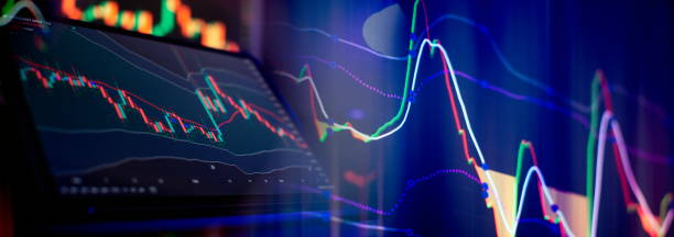 istock green candlesticks going up indicating crypto rising in value. Graphical representation of volumes and time intervals of digital cryptocurrency past price.TradingView platform. 1602513203