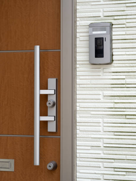 istock Residential entrance door and intercom 1602528387