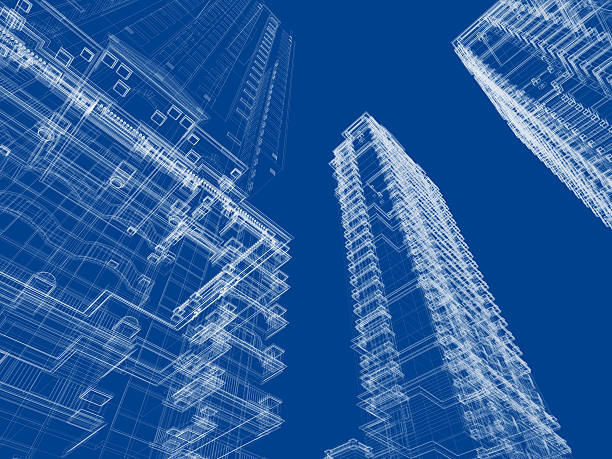 architektura projekt - architect three dimensional shape business skyscraper zdjęcia i obrazy z banku zdjęć