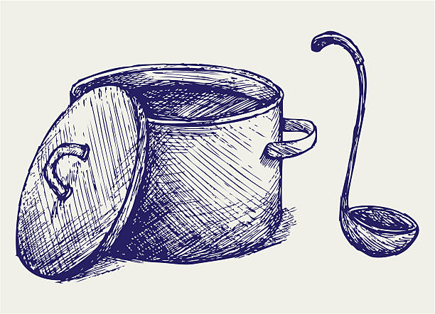 Bекторная иллюстрация Горячий суп