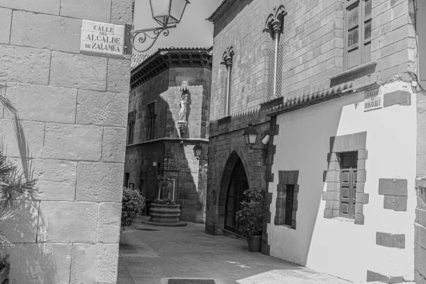 istock Calle de Rius y Taulet, Poble Espanyol, Barcelona, Spain 1602554884