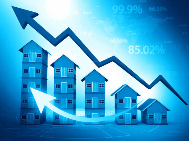 istock Real estate market, graph, up arrow 1602607233