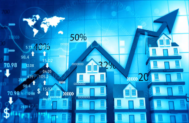 istock Real estate market, graph, up arrow 1602611931