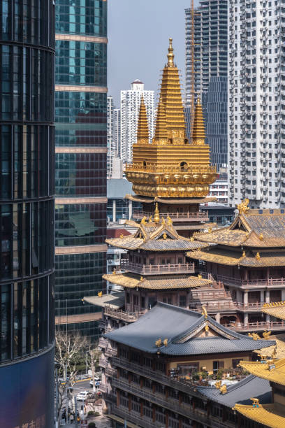 istock Elevated View Of Shanghai Jing'an Temple 1602620270