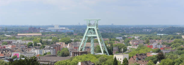 istock Panoramic view over Bochum with the headframe of the German Mining Museum 1602644188