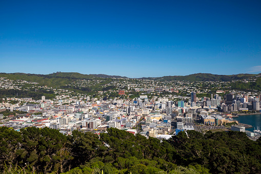 Wellington city centre in New Zealand