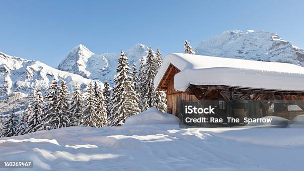 Neve Forte Vicino Mürren Svizzera - Fotografie stock e altre immagini di Svizzera - Svizzera, Mürren - Svizzera, Inverno