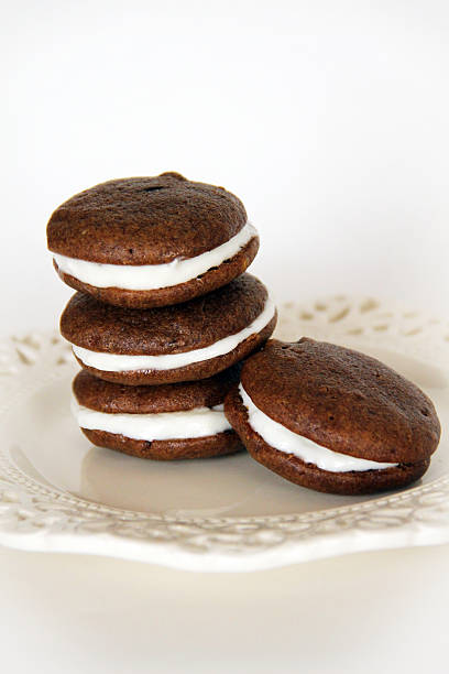 istock Stack of Chocolate Whoopie Pies Close-Up 160270390