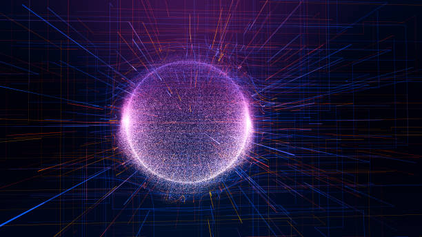 istock Abstract sci-fi sphere with global network connections. Futuristic illustration. Technology network connection on world. Global digital connections ai. Technology virtual cyber dynamic. 3D rendering. 1602742151