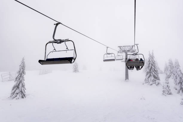 istock Ski Lift in the Winter scene 1602779041