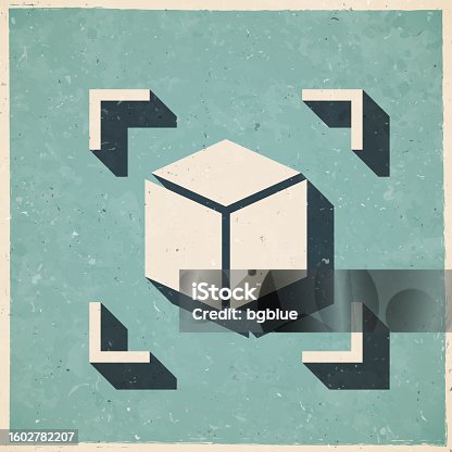 istock Augmented reality. Icon in retro vintage style - Old textured paper 1602782207