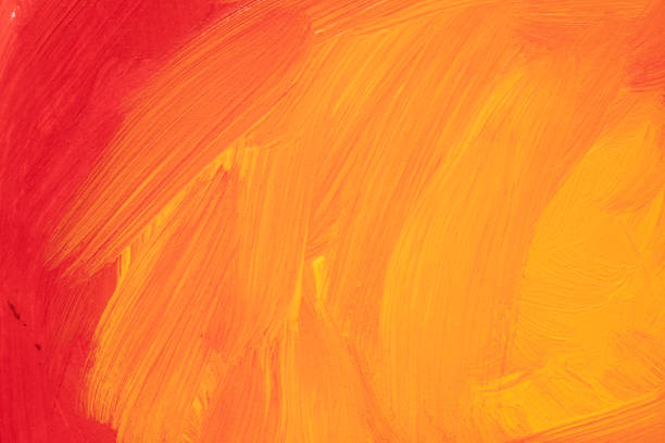 mixed yellow and red paint