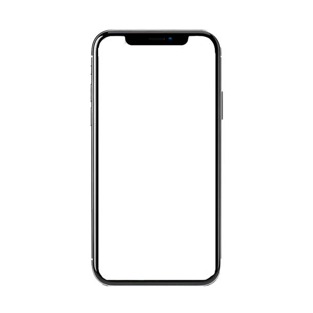 iphone, makieta smartfona z białym tłem - iphone zdjęcia i obrazy z banku zdjęć