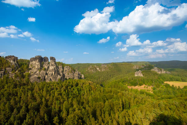 istock Elbsandsteingebirge in saxonia with tree in foreground 1602833724