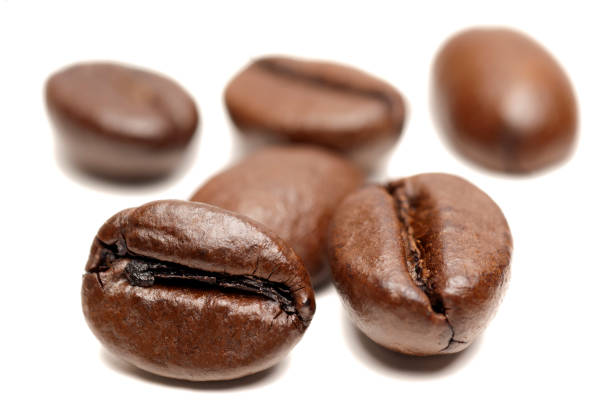 istock Macro of Coffee Beans on white background 160289939