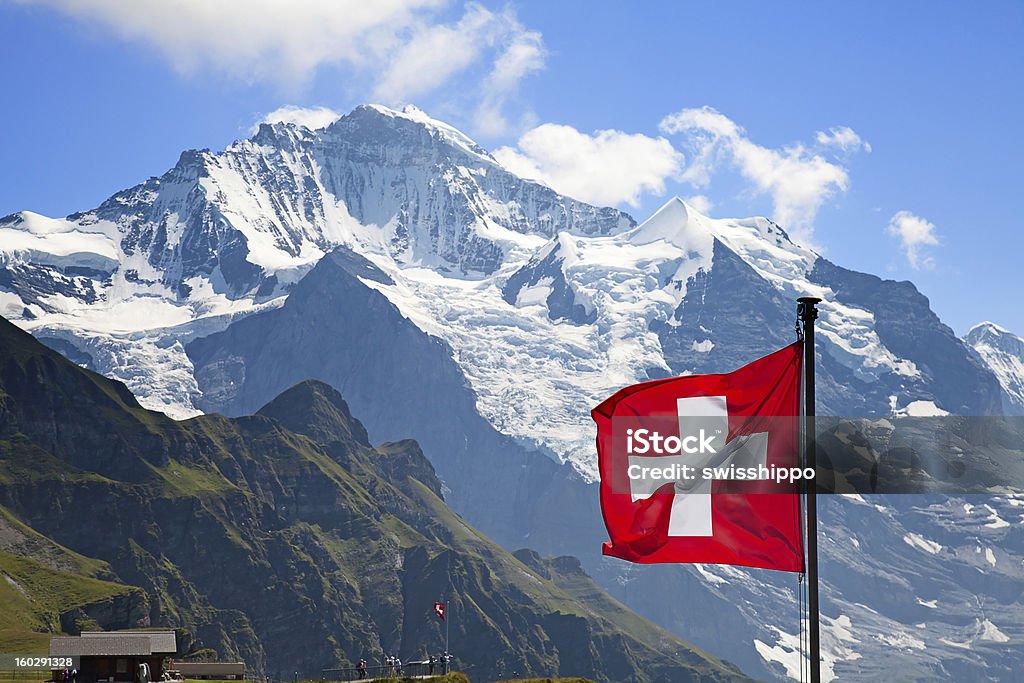 Bandera suiza - Foto de stock de Acantilado libre de derechos