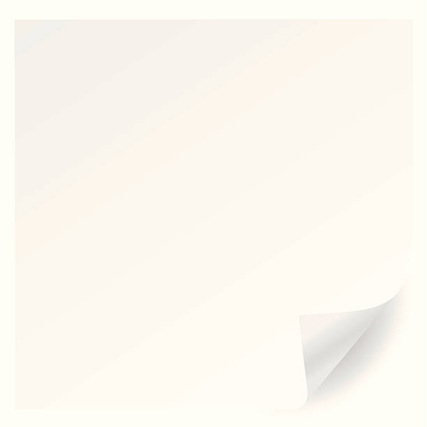 biała strona rogu curl wektor - narożnik boiska stock illustrations