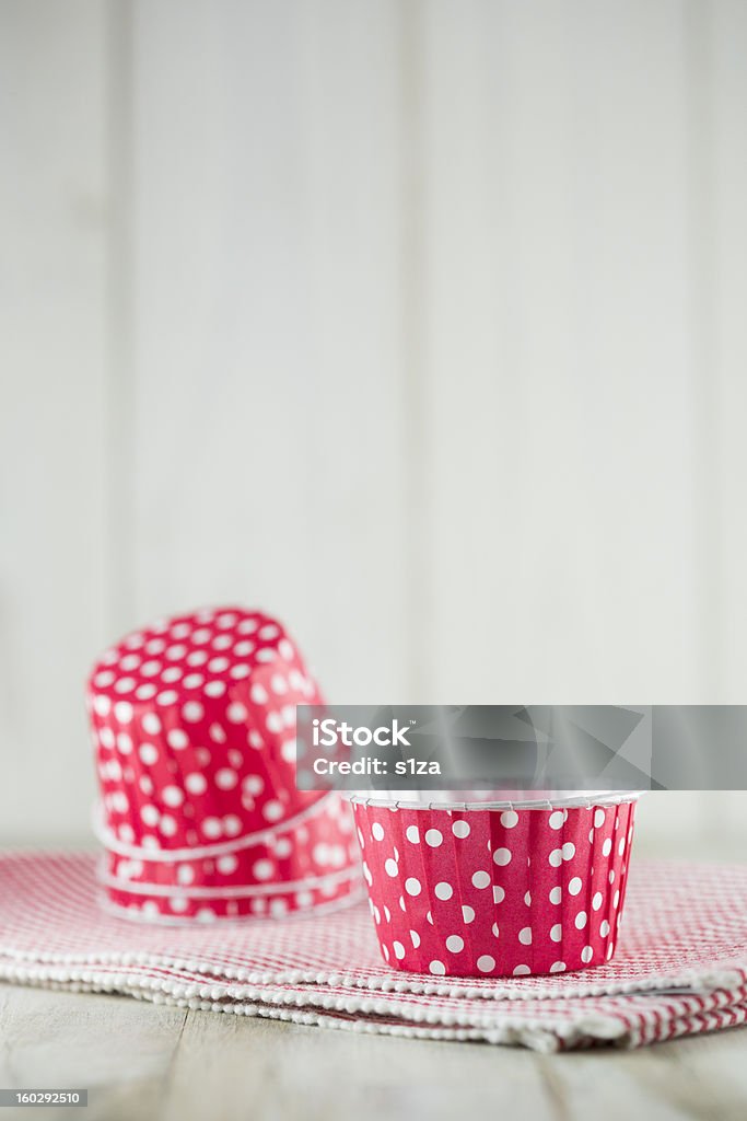 Czerwony Materiał w kropki cupcake worki - Zbiór zdjęć royalty-free (Bez ludzi)