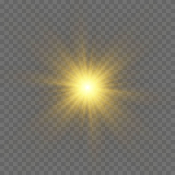 illustrations, cliparts, dessins animés et icônes de effet spécial light flare avec des rayons de lumière et des étincelles magiques. - surexposition effet visuel