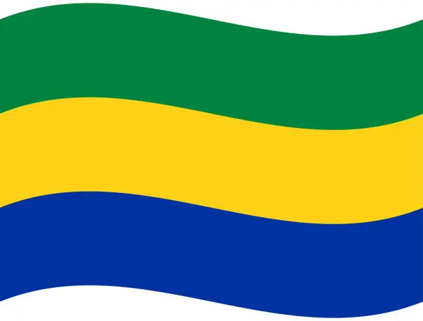 Vector illustration of Gabon flag