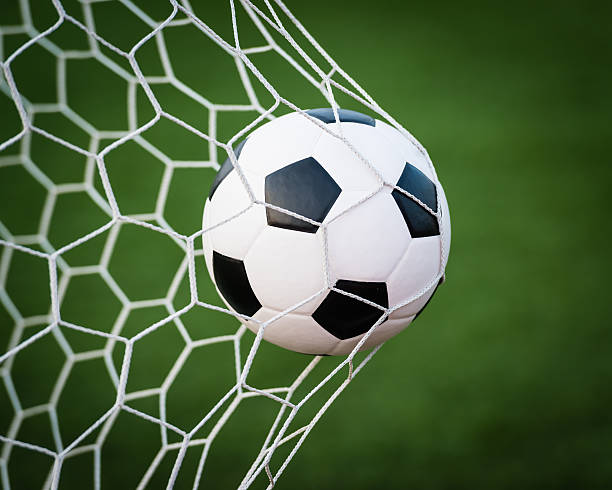 istock Soccer Ball in Net 160294942