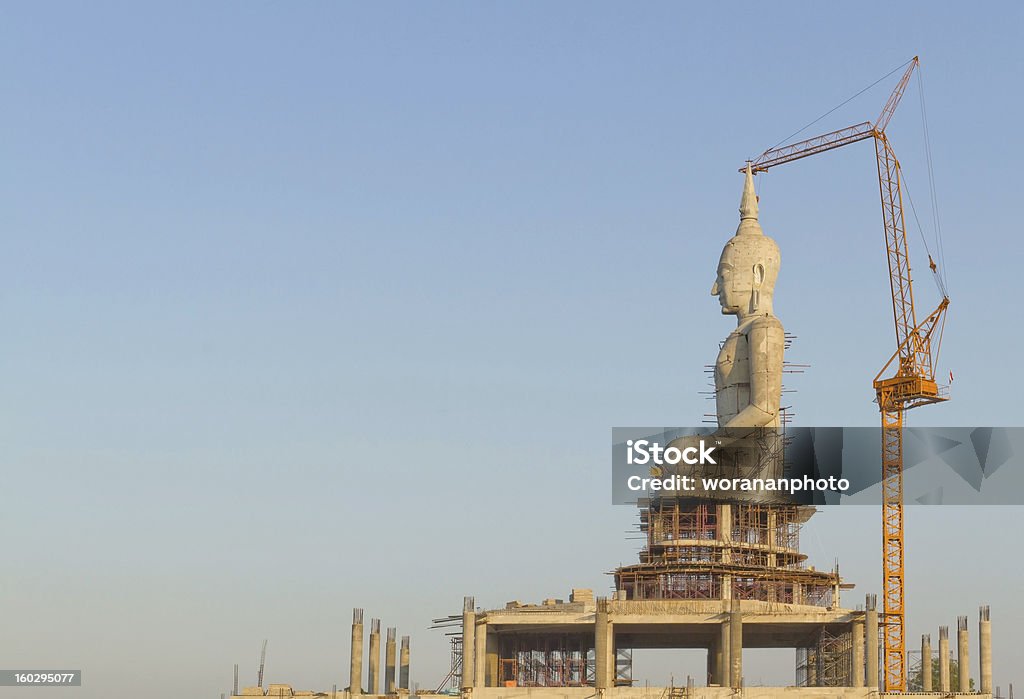 Buda Estátua de construção. - Royalty-free Andaime Foto de stock