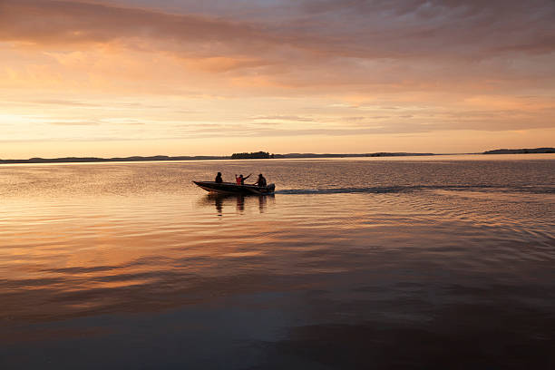 istock Sunset on a canadian lake 160295569